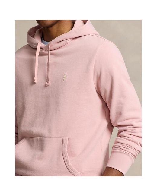 Polo Ralph Lauren Pink Loopback Fleece Hoodie for men