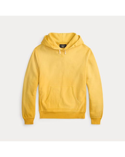 Ralph Lauren Brown Garment-Dyed Fleece Hoodie for men