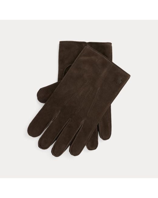 Gants Isolés En Daim Polo Ralph Lauren pour homme en coloris Brown