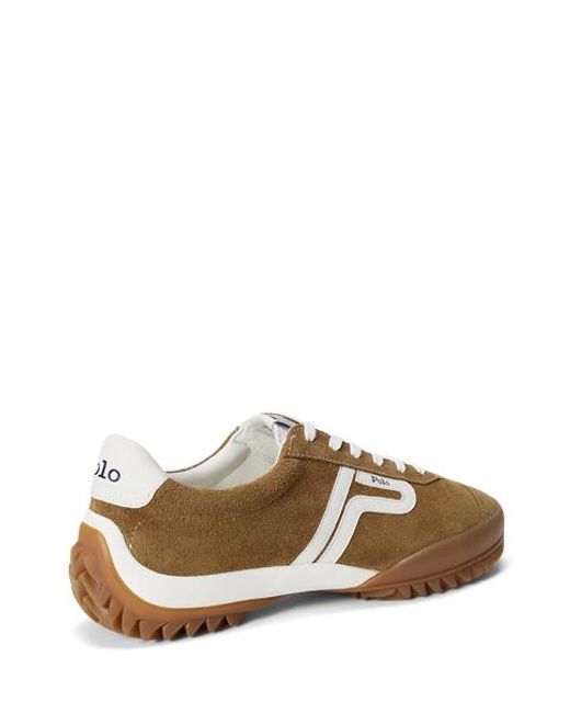 Polo Ralph Lauren Brown Suede Treaded Low-Top Trainer