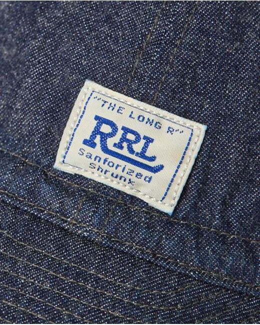 RRL Blue Denim Service Cap for men