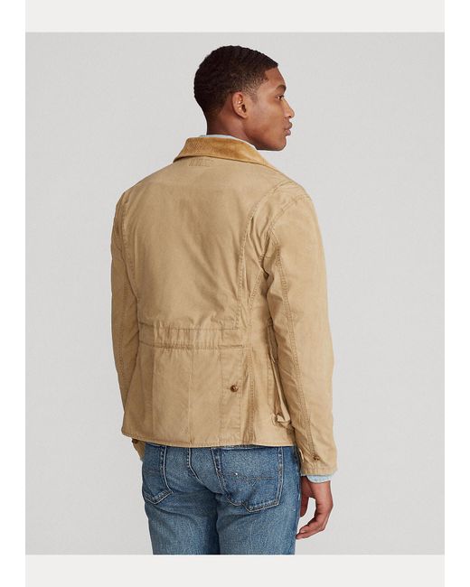 Polo Ralph Lauren Shearling-patch Wading Jacket in Natural for Men | Lyst UK