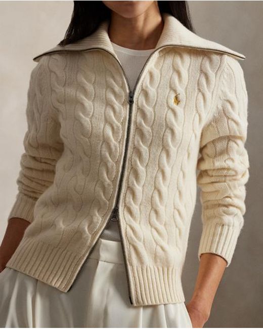 Polo Ralph Lauren Natural Lunar New Year Wool-Cashmere Cardigan