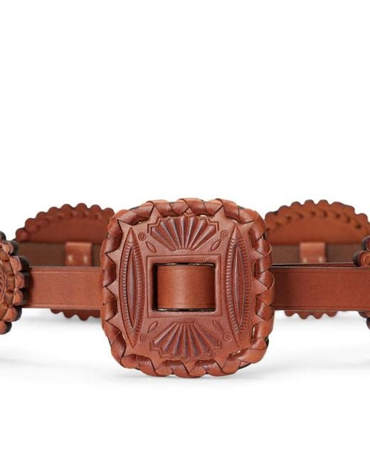 Polo Ralph Lauren Brown Leather Skinny Belt