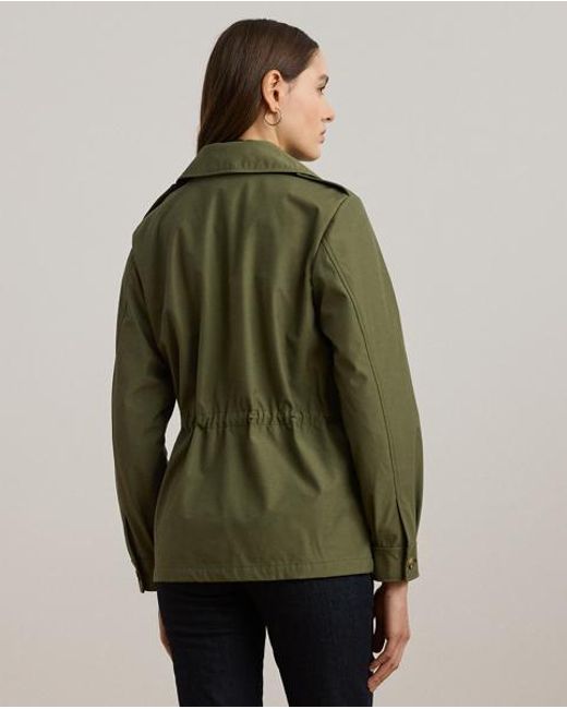 Ralph Lauren Green Cotton-Blend Utility Jacket