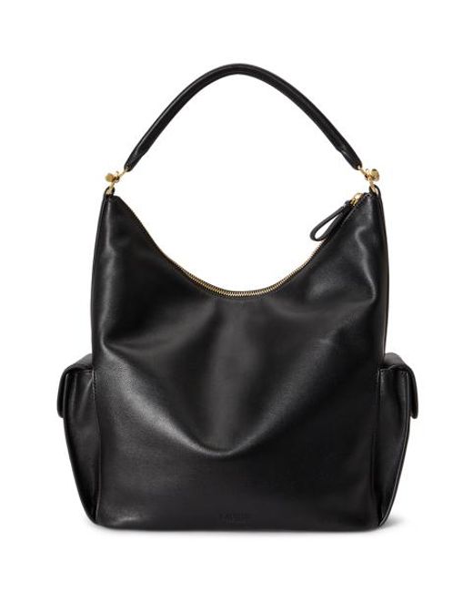 Ralph Lauren Black Nappa Leather Large Blaike Shoulder Bag