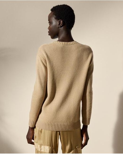 Ralph Lauren Natural Kaschmirpullover Mit Aviator Polo Bear