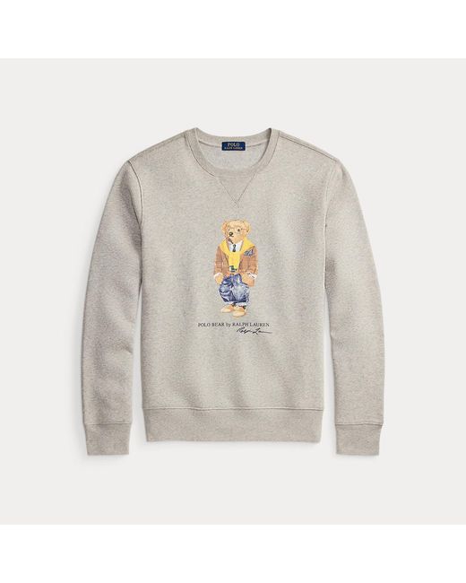 Polo Ralph Lauren Gray Polo Bear Fleece Sweatshirt for men