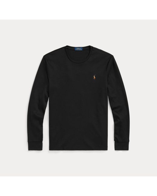 Polo Ralph Lauren Black Custom Slim Fit Soft Cotton T-shirt for men