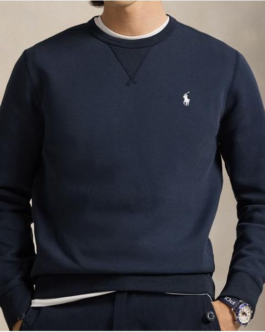 Polo Ralph Lauren Blue Double-Knit Sweatshirt for men