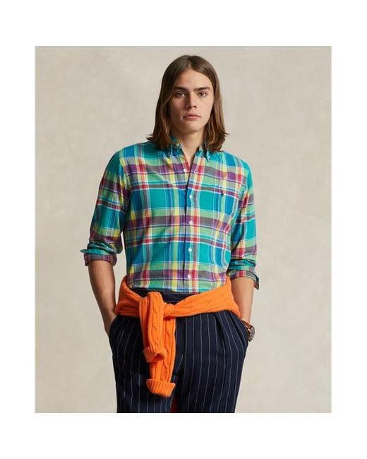 Polo Ralph Lauren Custom-Fit Hemd mit Karomuster in Blue für Herren