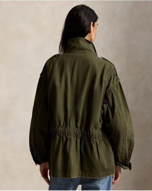 Polo Ralph Lauren Green Cropped Field Jacket