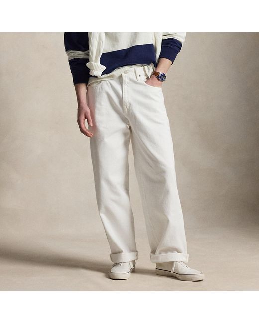 Polo Ralph Lauren White Rivington Relaxed Jeans for men