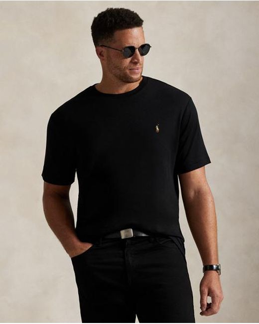 Polo Ralph Lauren Black Soft Cotton Crewneck T-Shirt for men