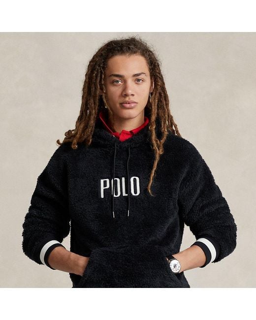 Mens polo store fleece hoodie