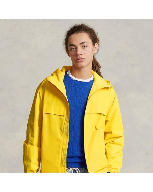 Polo Ralph Lauren Water-repellent Hooded Jacket in Yellow for Men | Lyst