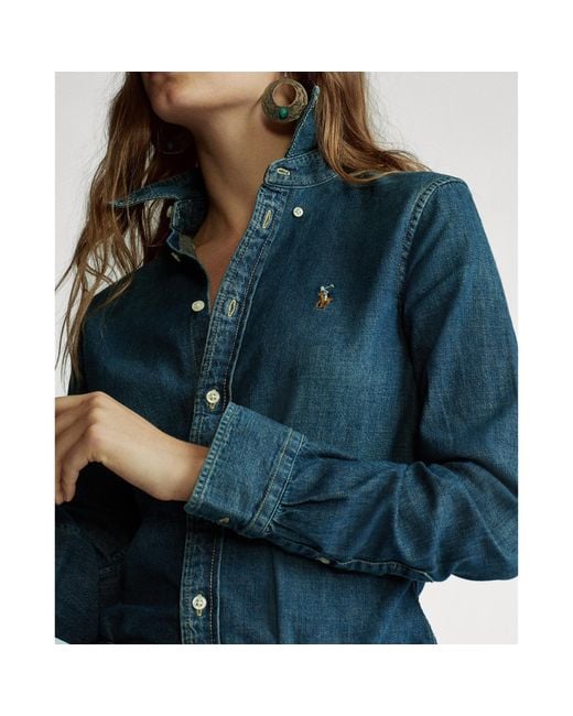 ralph lauren custom fit denim shirt
