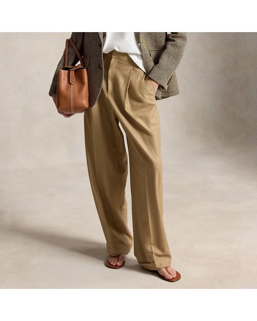 Polo Ralph Lauren Natural Wool-Blend Straight-Leg Trouser