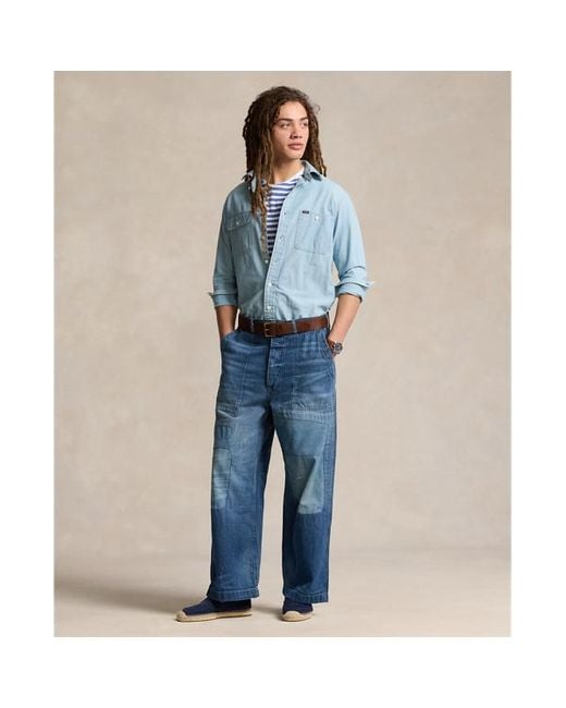 Polo Ralph Lauren Ruimvallende Distressed Jeans in het Blue voor heren