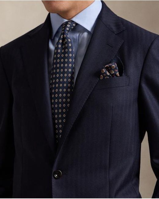 Polo Ralph Lauren Tailored-Fit Polo-Anzug Mit Fischgrat in Blue für Herren