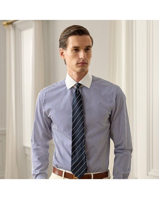 Ralph Lauren Blue Bengal-stripe French Cuff Shirt for men