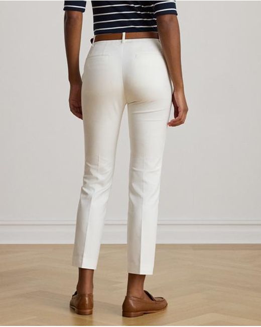 Ralph Lauren White Stretch Cotton-blend Trouser