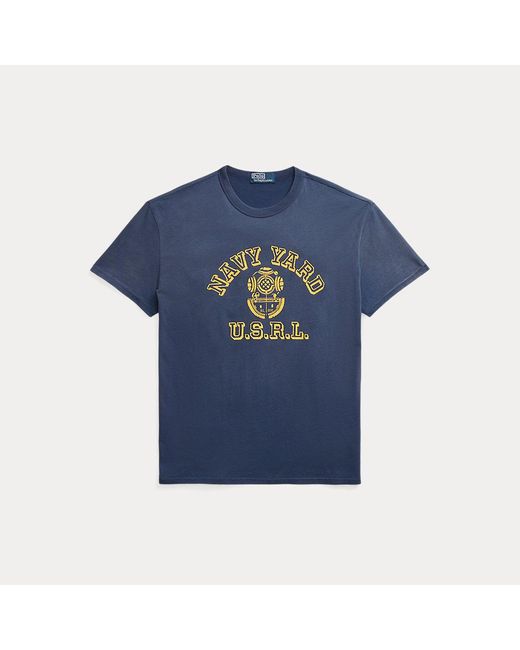 Ralph Lauren Blue Classic Fit Jersey Graphic T-shirt for men