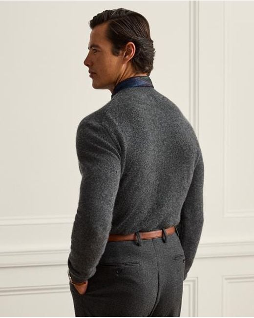 Ralph Lauren Black Birdseye-Knit Cashmere Sweater for men
