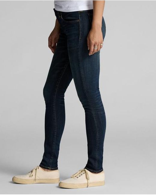 RRL Blue Stretch Skinny Jeans