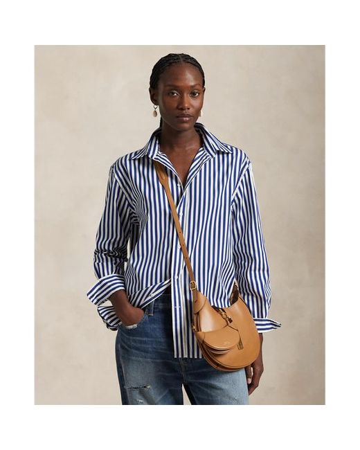 Camicia in cotone a righe Oversize-Fit di Polo Ralph Lauren in Blue