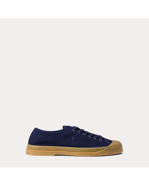Ralph Lauren Blue Essence 100 Canvas Cap-Toe Trainers