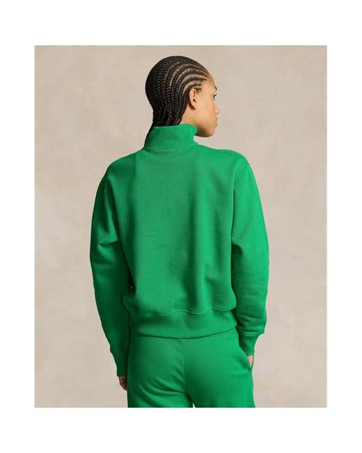 Sudadera de felpa con media cremallera Polo Ralph Lauren de color Green