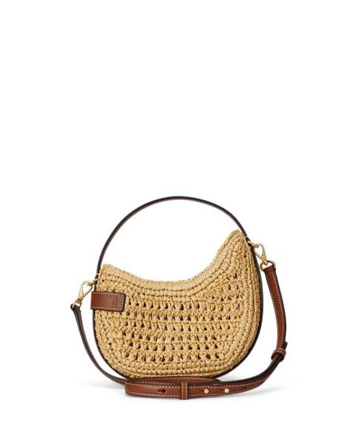 Ralph Lauren Tasha Kleine Crossbodytas Van Stro in het Multicolor