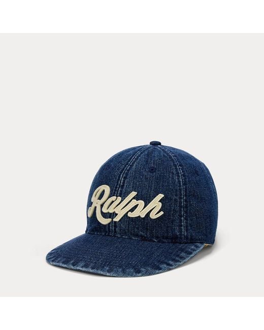 Polo Ralph Lauren Blue The Ralph Lauren Logo Denim Ball Cap for men