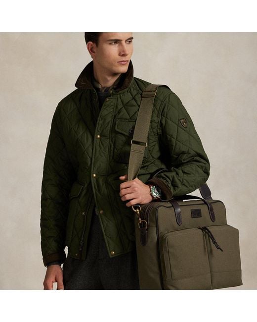 Bolsa De Viaje De Loneta Y Piel Polo Ralph Lauren de hombre de color Green