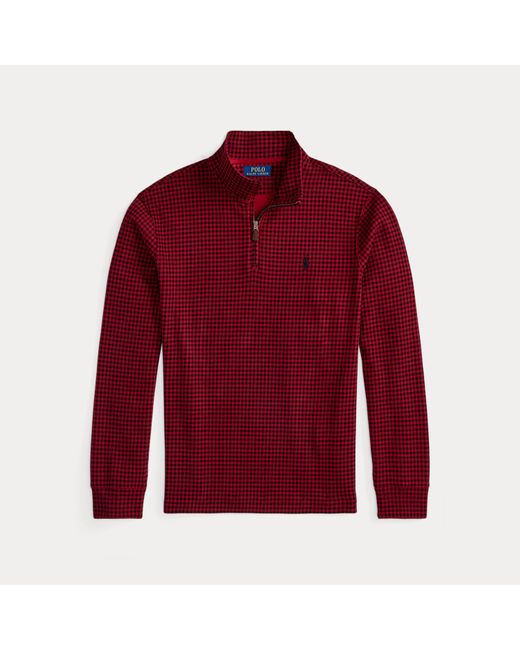 Polo Ralph Lauren Karierter Estate-Rippenstrickpullover in Red für Herren