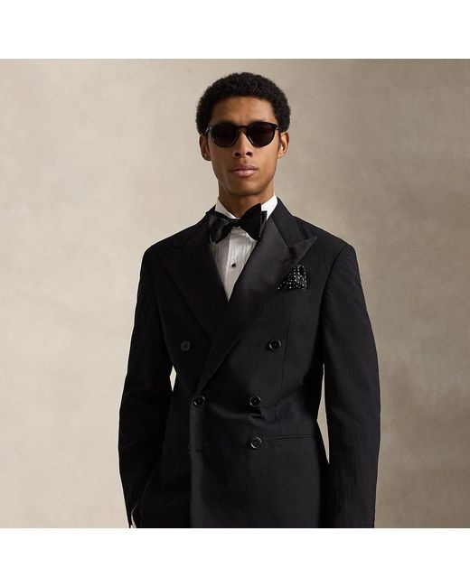 Polo Ralph Lauren Black Polo Tailored Seersucker Tuxedo Jacket for men