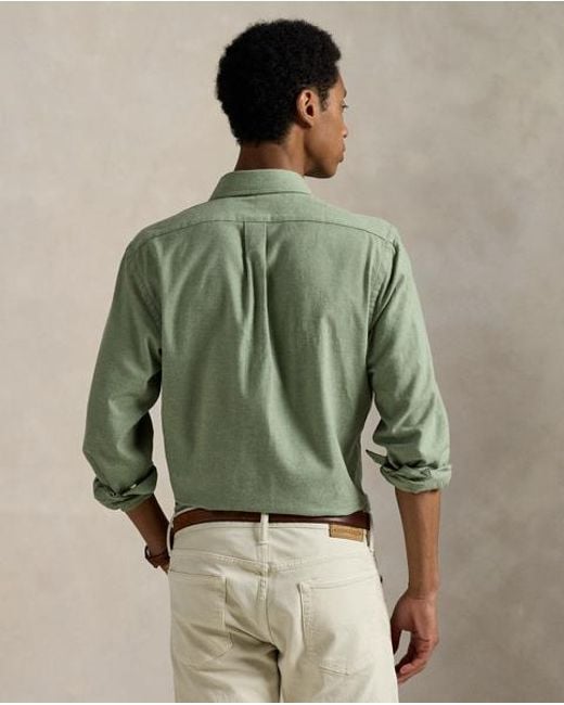 Polo Ralph Lauren Custom-Fit Performance-Hemd Aus Twill in Green für Herren