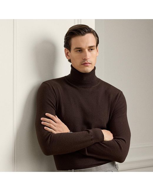 Ralph Lauren Brown Ralph Lauren Cashmere Turtleneck Sweater for men