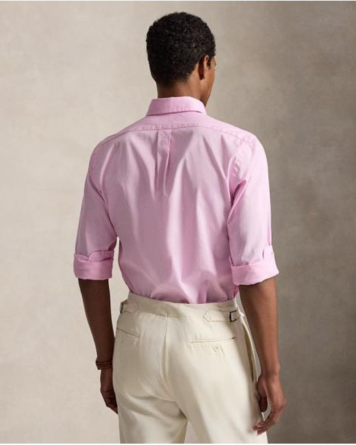 Polo Ralph Lauren Pink Custom Fit Featherweight Twill Shirt for men
