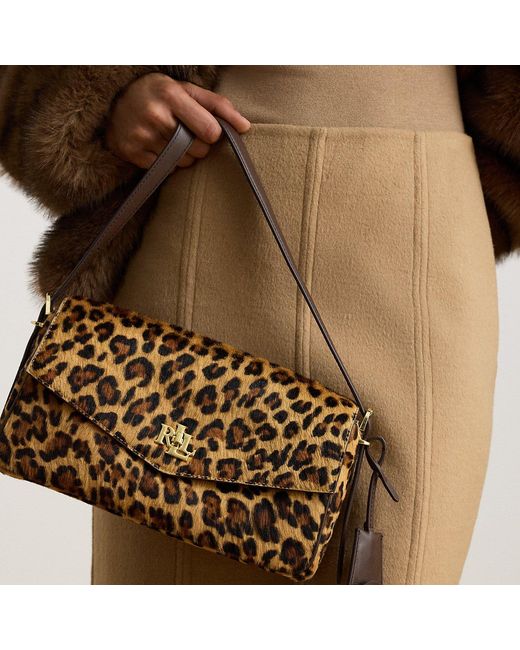 Ralph Lauren Brown Mittelgroße Schultertasche Farrah