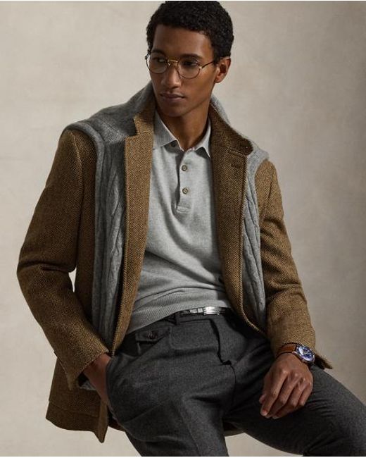 Polo Ralph Lauren Gray Cotton Polo-Collar Jumper for men