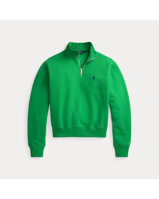 Polo Ralph Lauren Green Fleece Half-zip Pullover