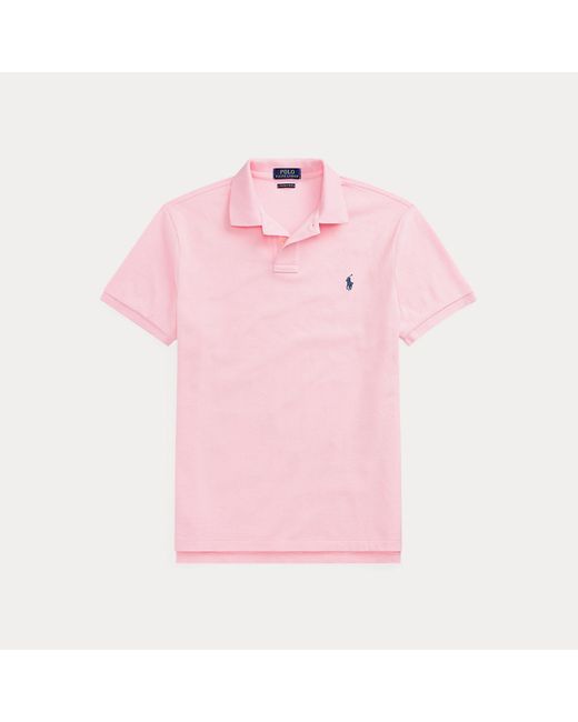 Polo Ralph Lauren Red Custom Slim Fit Mesh Polo Shirt for men