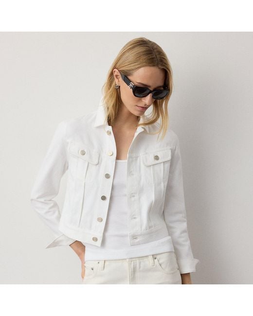 Ralph Lauren White Rigby Denim Trucker Jacket