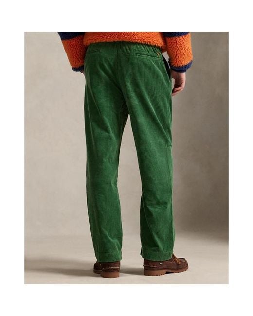 Pantaloni Prepster Polo in velluto di Polo Ralph Lauren in Green da Uomo