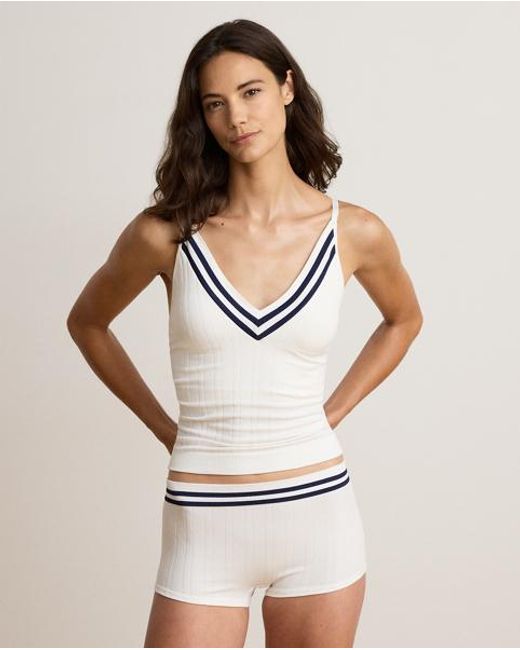 Ralph Lauren White Cricket Cable V-Neck Camisole