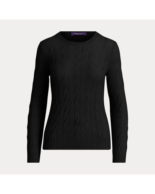 Ralph Lauren Black Cable-knit Cashmere Jumper