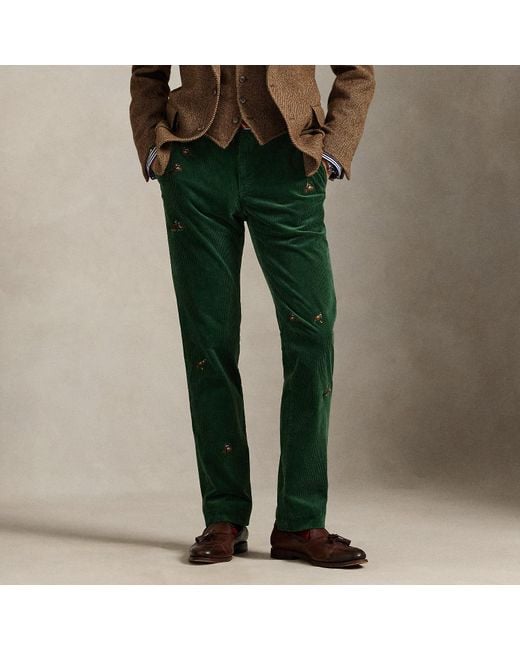 Polo Ralph Lauren Green Bedford Stretch Straight Corduroy Pant for men