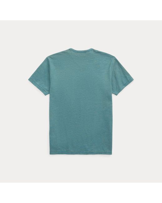 Ralph Lauren Katoenen Indigo T-shirt Met Ronde Hals in het Blue voor heren